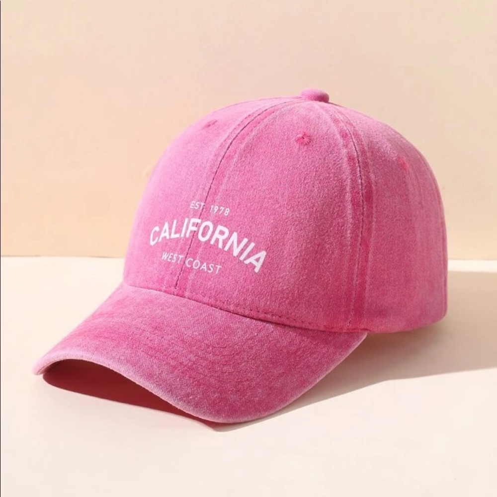 🆕 “LA California“ Baseball Hat With Graphic Pink, Dark Grey Unisex